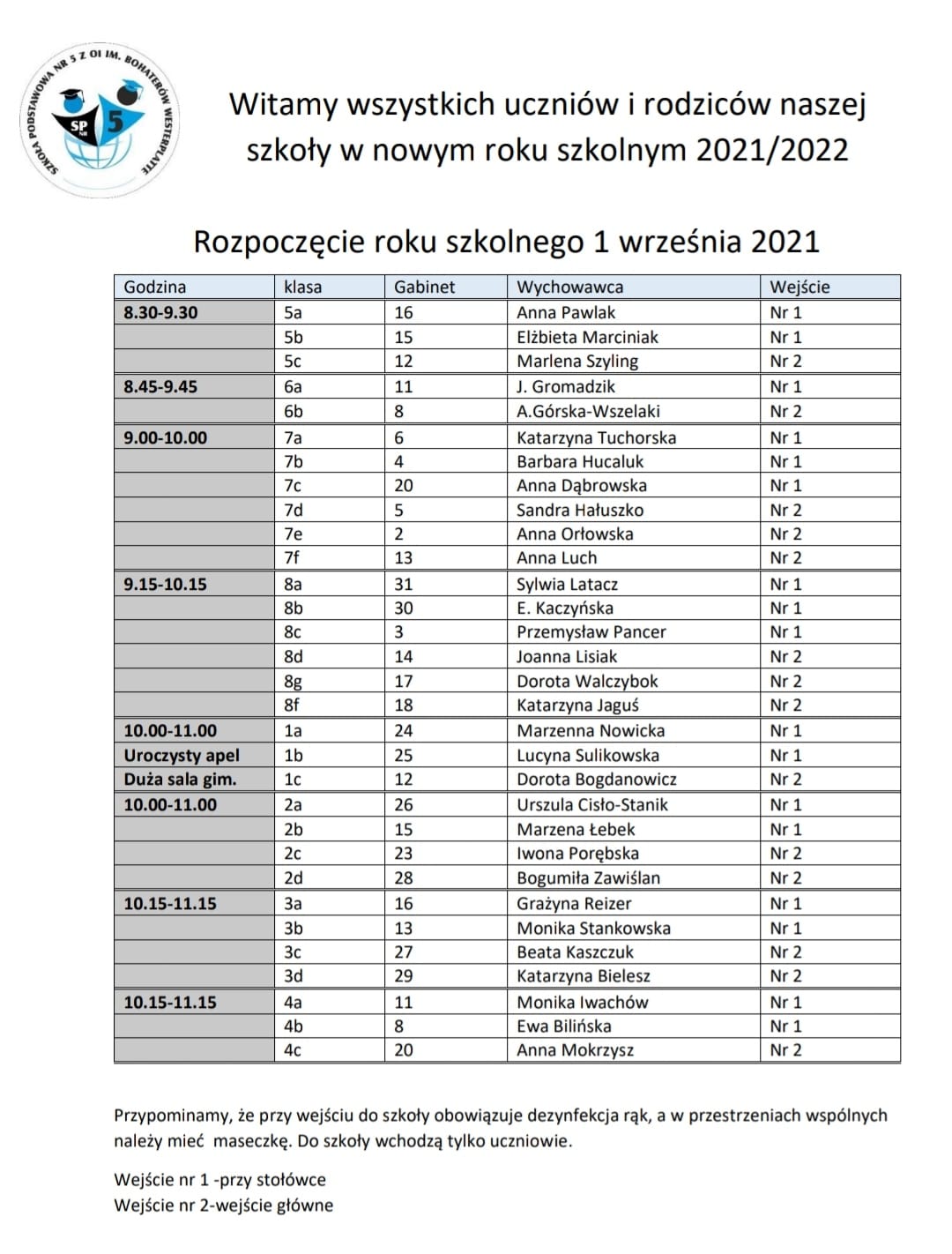 rozpoczecie roku szkolnego